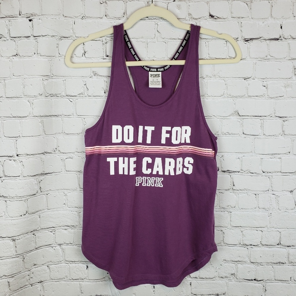 VS Pink Do It For The Carbs Workout Tank XS - Picture 2 of 7